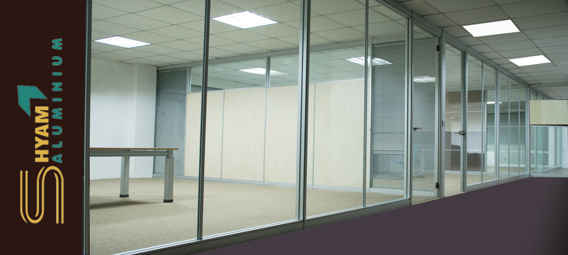 Aluminium Glass Sliding Door - Glass Wall Partition Framework