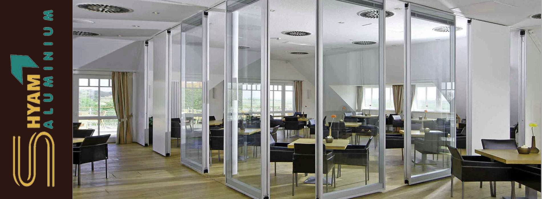 Aluminium Folding Glass Frame Double Leaf Sliding Casement Doors Manufacture