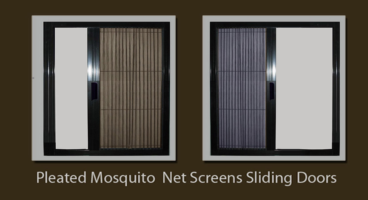 Pleated Mosquito Screens Sliding Doors